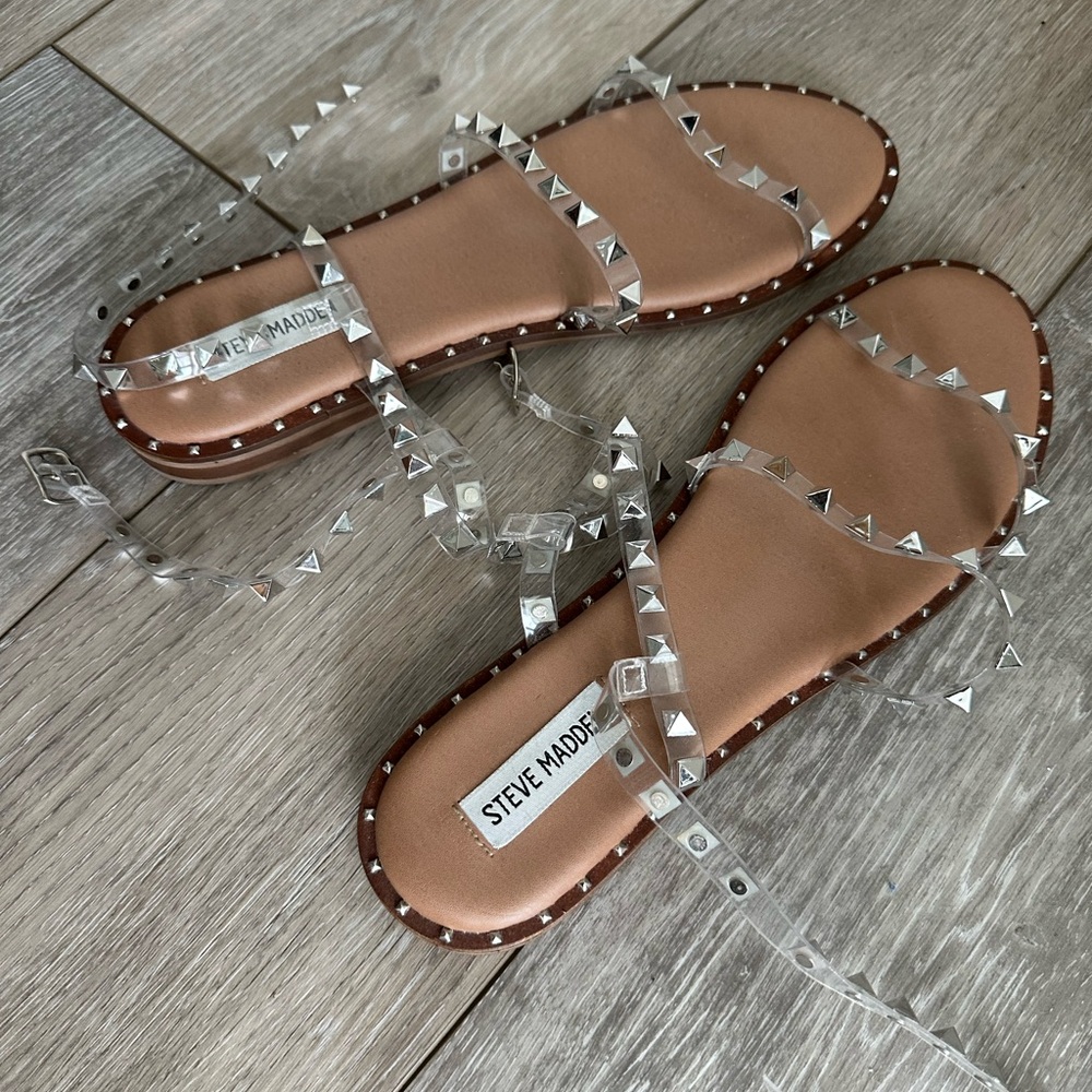Steve Madden Tan Studded Women's Sandals